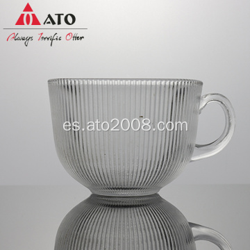 Taza de café con taza de agua de vidrio elegante ATO beber café